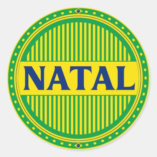 Natal City Pride – Braziliaanse identiteit Ronde Sticker (Voorkant)