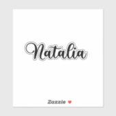 Natalia Naam - Handgeschreven kalligrafie Sticker (Vel)