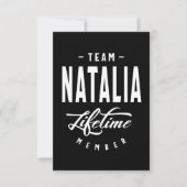Natalia Persoonlijke naam Birthday Gift RSVP Kaartje (Voorkant)