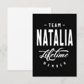 Natalia Persoonlijke naam Birthday Gift RSVP Kaartje (Voorkant / Achterkant)