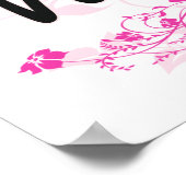 Natalie Artistic Name Design met Flowers Poster (Hoek)