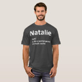 NATALIE Definition Personalized Funny Birthday T-shirt (Voorkant volledig)