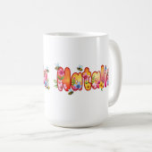 Natalie - Floral and Bee Design Mug Koffiemok (Voorkant rechts)