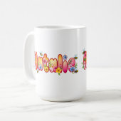 Natalie - Floral and Bee Design Mug Koffiemok (Voorkant links)