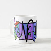 NATALIE handbeschilderde douanenaam Koffiemok (Voorkant links)