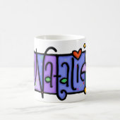 NATALIE handbeschilderde douanenaam Koffiemok (Center)