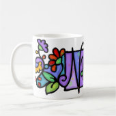 NATALIE handbeschilderde douanenaam Koffiemok (Links)