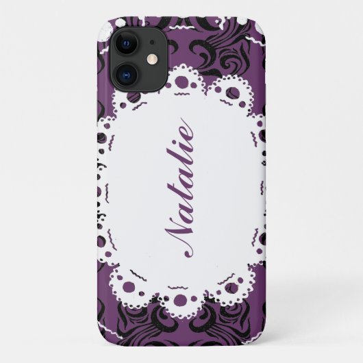 Natalie Lace & Damask Victoriaans Telefoon iPhone  Case-Mate iPhone Case (Achterkant)