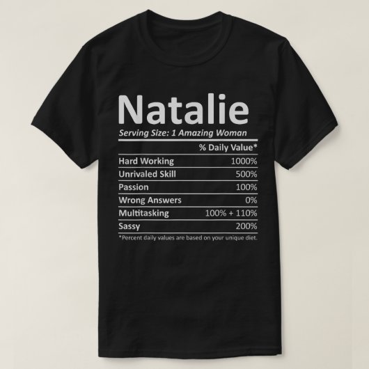 NATALIE Nutrition Persoonlijke benaming Funny Chri T-shirt (Design voorkant)