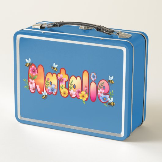 Natalie - Personalized Bee Lunch Box (Achterkant)