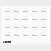 Natalie Stylish Cursive Ronde Sticker (Vel)