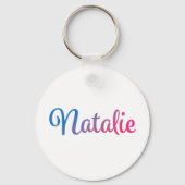 Natalie Stylish Cursive Sleutelhanger (Voorkant)