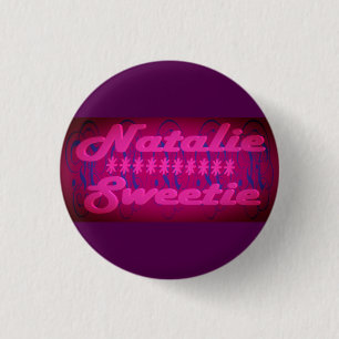 Natalie Sweetie ontwerp diep paarse Ronde Button 3,2 Cm
