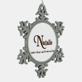 Natalie Tin Sneeuwvlok Ornament (Links)
