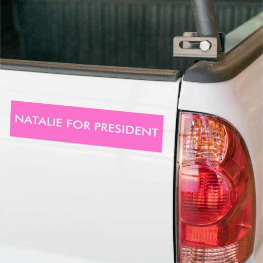 NATALIE VOOR PRESIDENT BUMPERSTICKER (Op Truck)