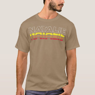 Natalie Voornaam Grappige Vintage Zonsondergang Na T-shirt