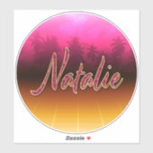 Natalie Vorname Name golden pink Aufkleber Sticker (Vel)