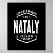 Nataly Personalized Name Birthday Gift Poster (Voorkant)