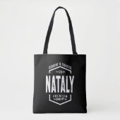 Nataly Personalized Name Birthday Gift Tote Bag (Voorkant)