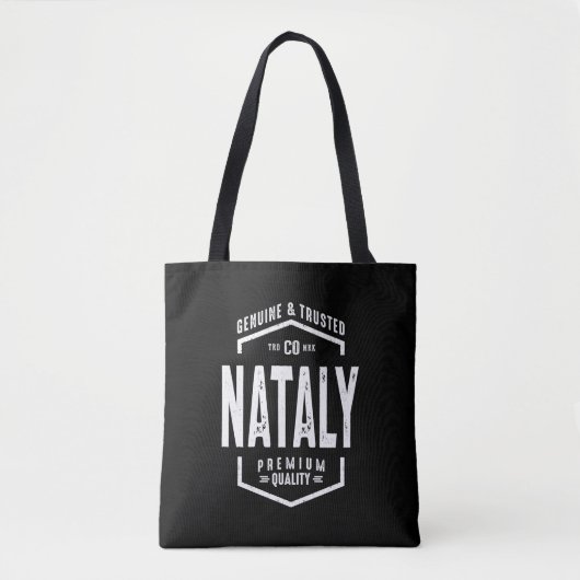 Nataly Personalized Name Birthday Gift Tote Bag (Voorkant)