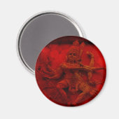 Nataraj Dancing Shiva Muurreliëf standbeeld Red Gr Magneet (Voorkant / Achterkant)