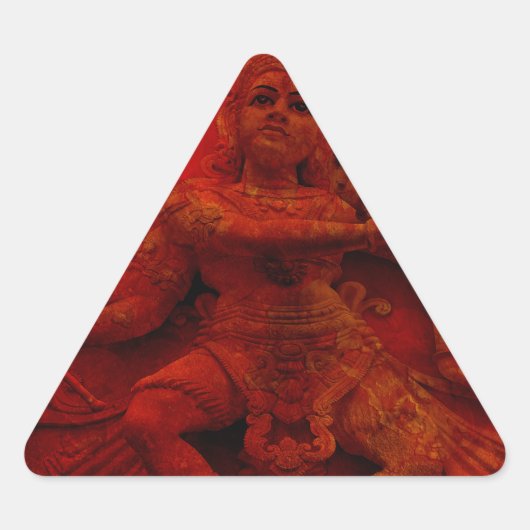 Nataraj Dancing Shiva Muurreliëf standbeeld Red Gr Sticker (Voorkant)
