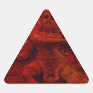 Nataraj Dancing Shiva Wall Relief Statue Red Grung Sticker