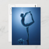 Natarajasana - Yoga-reeks Briefkaart (Voorkant / Achterkant)