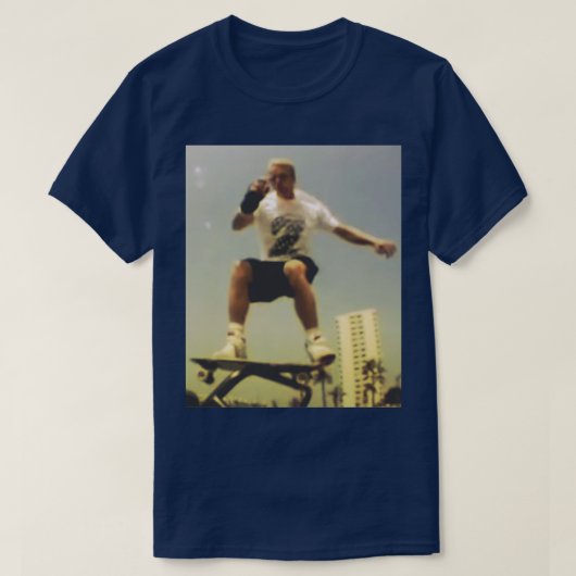 Natas Slide Streets over het vuren van skateboarde T-shirt (Design voorkant)