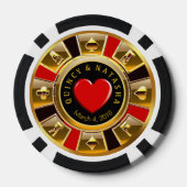 Natasha2 Vegas Casino Chip Rood & Zwart (Achterkant)