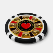 Natasha2 Vegas Casino Chip Rood & Zwart (Enkel)