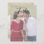 Natasha 2 Kaart van de fotowedstabel (Voorkant / Achterkant)