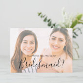 Natasha Calligrafie Foto Bridesmaid Voorstel (Staand voorkant)