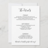 Natasha Chic Bachelorette Weekend met reisroute Kaart (Achterkant)