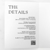 Natasha Foto Monogram Moderne bruiloft Drieluik Uitnodiging (Binnenzijde eerst)