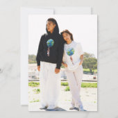 Natasha Foto Monogram Moderne bruiloft Kaart (Achterkant)