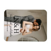 Natasha Foto Monogram Moderne bruiloft Magneet (Horizontaal)