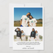 Natasha Foto Monogram Moderne bruiloft Save The Date (Achterkant)