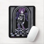 Natasha Gothic Pink Tattoo Angel Mousepad Muismat (Met muis)