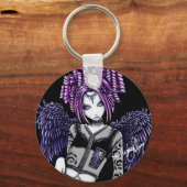 Natasha Gothic Tattoo Angel Sleutelhanger (Voorkant)