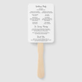 Natasha Monogram Modern Wedding Programma Handwaaier (Achterkant)