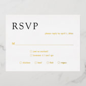 Natasha Monogram Modern Wedding RSVP Kaart (Voorkant)