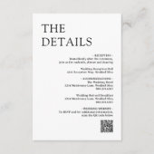 Natasha Monogram Moderne bruiloft Informatiekaartje (Voorkant)