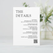 Natasha Monogram Moderne bruiloft Informatiekaartje (Staand voorkant)