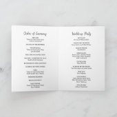 Natasha Monogram Moderne bruiloft Programma (Binnen)