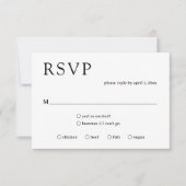 Natasha Monogram Moderne bruiloft RSVP Kaartje (Voorkant)