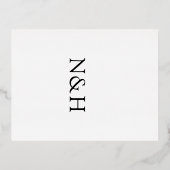 Natasha Monogram Moderne Trouwruimte Kaart (Achterkant)