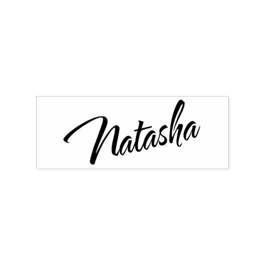 Natasha naam cursief script font rubberstempel (Afrduk)