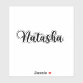 Natasha Naam - Handgeschreven kalligrafie Sticker (Vel)