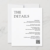 Natasha Photo Monogram Moderne Uitnodiging voor de (Achterkant)